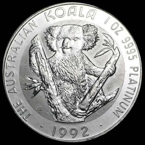 Koala 1 uncja platyny 1992 - thumbnail 1